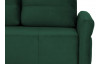 Rohová sedačka na trvalé spaní Island, tmavě zelená látka, levý roh