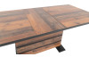 Rozkládací jídelní stůl Manhattan 160x90 cm, vintage optika dřeva