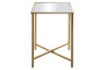 Čtvercový odkládací stolek Lagos 39x39 cm, zlatý