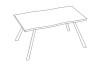 Jídelní stůl Alfred 160x90 cm, tmavě šedý dub