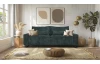 Trojmístná pohovka Cassino, smaragdově tmavě zelená tkanina