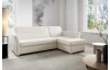 Rohová sedací souprava Livia, světle béžová látka, pravý roh