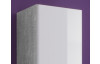 Koupelnová vysoká skříňka Barolo, šedý beton/lesklá bílá