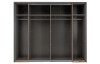 Šatní skříň Sarnia, 312 cm, srubová prkna/tmavý beton