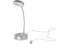 Stolní LED lampa USB, stříbrná