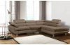 Rohová sedací souprava Lotos, světle hnědá tkanina, pravý roh