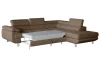 Rohová sedací souprava Lotos, světle hnědá tkanina, pravý roh