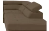 Rohová sedací souprava Lotos, světle hnědá tkanina, pravý roh