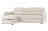Rohová sedací souprava Livia, světle béžová látka, levý roh