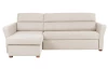 Rohová sedací souprava Livia, světle béžová látka, levý roh