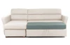 Rohová sedací souprava Livia, světle béžová látka, levý roh