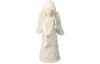 Vánoční dekorace Anděl s copy, bílá/šedá