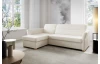 Rohová sedací souprava Livia, světle béžová látka, levý roh