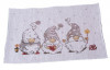 Vánoční prostírání Skřítci 48x33 cm, bílá/šedá