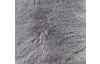 Dekorační polštář Laza 45x45 cm, stříbrný, imitace králičí kožešiny