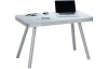 Psací stůl Ryan, kov/bílé sklo