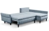 Rohová sedací souprava Danny, šedo-modrá látka