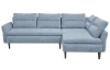 Rohová sedací souprava Danny, šedo-modrá látka
