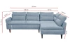 Rohová sedací souprava Danny, šedo-modrá látka