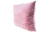Dekorační polštář Laza 45x45 cm, růžový, imitace králičí kožešiny