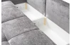 Velká pohovka s rozkladem Alia, holubí šedá látka