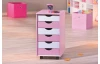 Úložný kontejner Pierre, růžový/bílý