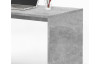 Psací stůl s regálem Lex, šedý beton/bílá