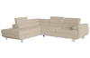 Rohová sedací souprava Lotos, béžová tkanina, levý roh