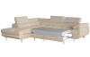 Rohová sedací souprava Lotos, béžová tkanina, levý roh