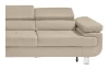 Rohová sedací souprava Lotos, béžová tkanina, levý roh