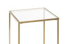 Čtvercový odkládací stolek Porto 39x39 cm, zlatý