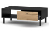 Konferenční stolek se zásuvkou Bospe, černý/dub wotan