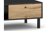 Konferenční stolek se zásuvkou Bospe, černý/dub wotan