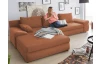 Rohová sedací souprava Bono, terakota látka