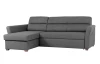 Rohová sedací souprava Livia, tmavě šedá látka, levý roh