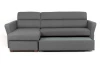 Rohová sedací souprava Livia, tmavě šedá látka, levý roh