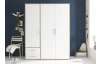 Šatní skříň Valencia,155 cm, dub sonoma/bílá
