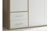 Šatní skříň Valencia,155 cm, dub sonoma/bílá