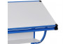 Polohovatelný psací stůl Roufas, modrý/bílý