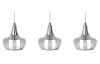 Závěsné osvětlení Lea, kouřové sklo, 3 svítidla