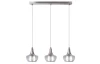 Závěsné osvětlení Lea, kouřové sklo, 3 svítidla