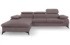 Rohová sedací souprava Scala, starorůžová látka, levý roh