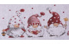 Vánoční prostírání Skřítci 48x33 cm, bílá/červená