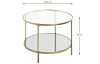 Kulatý konferenční stolek Porto 60 cm, zlatý