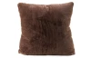 Dekorační polštář Laza 45x45 cm, hnědý, imitace králičí kožešiny