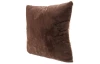 Dekorační polštář Laza 45x45 cm, hnědý, imitace králičí kožešiny