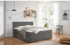 Postel boxspring Aston 160x200 cm, středně šedá látka
