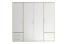 Šatní skříň Valencia, 206 cm, dub sonoma/bílá
