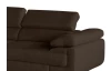 Rohová sedací souprava Lotos, tmavě hnědá tkanina, levý roh