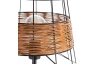 Stojací lampa Esra, stínidlo s ratanem